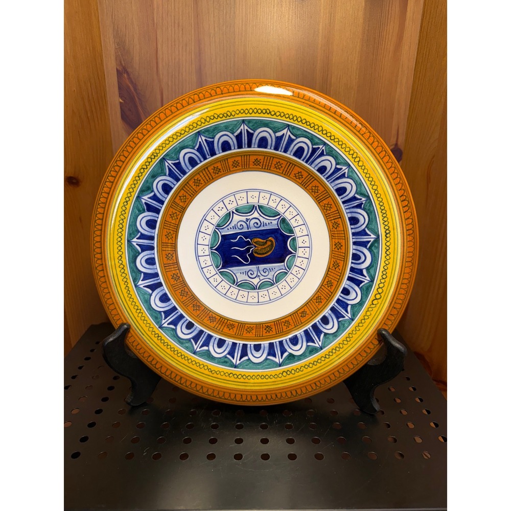 Maestri Maiolicari Faentini 10" Hand Painted Italian Majolica Decorative Plate